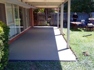 Concrete patio extension